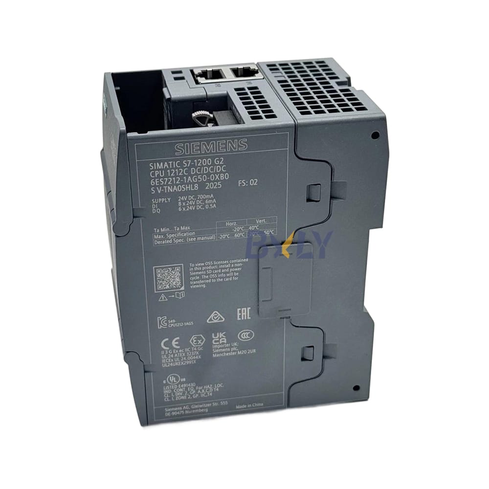 Siemens 6ES7212-1AG50-0XB0 Simatic S7-1200 G2 Compact CPU Module 1212C DC/DC/DC