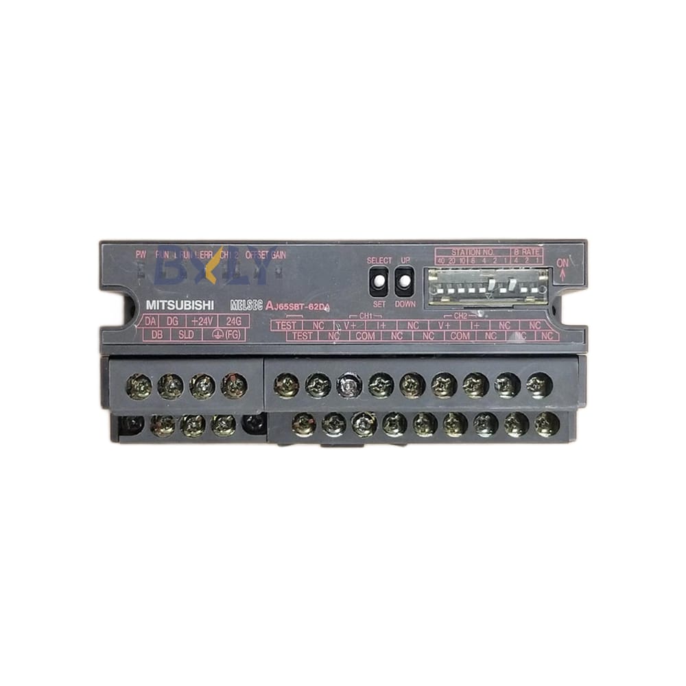 Mitsubishi AJ65SBT-62DA Melsec A Series Analog Voltage/Current Remote Output Unit Module PLC Programmable Logic Controller