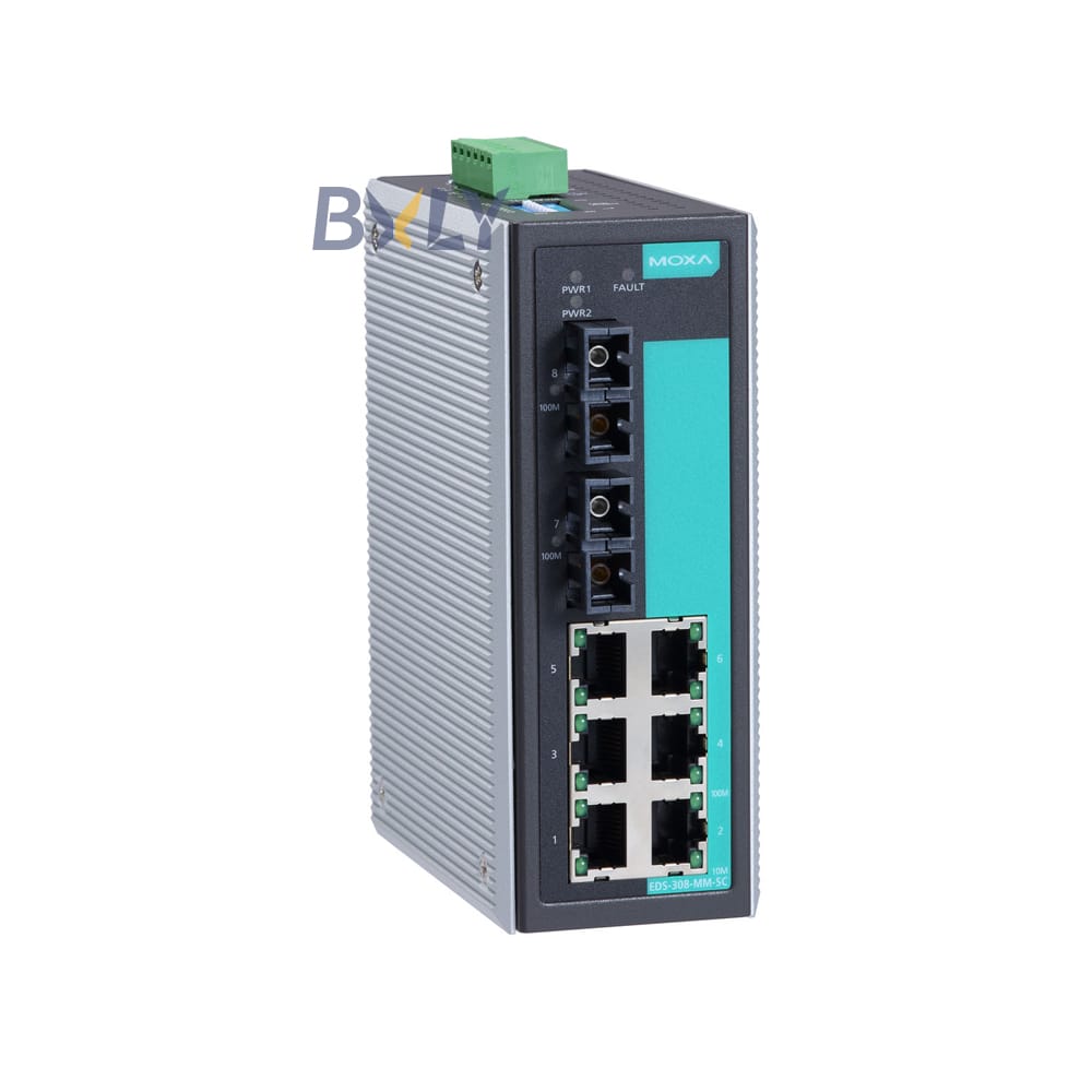 Moxa EDS-308-MM-SC Unmanaged Ethernet Switch Module with 6 10/100BaseT(X) Ports