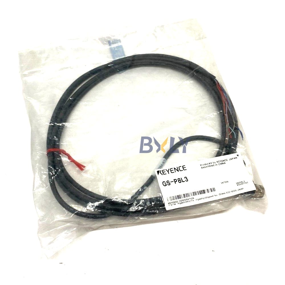 Keyence GS-P8L3 M12 L-shaped Connector Type Standard Cable Standard Type (8-pin) 3M