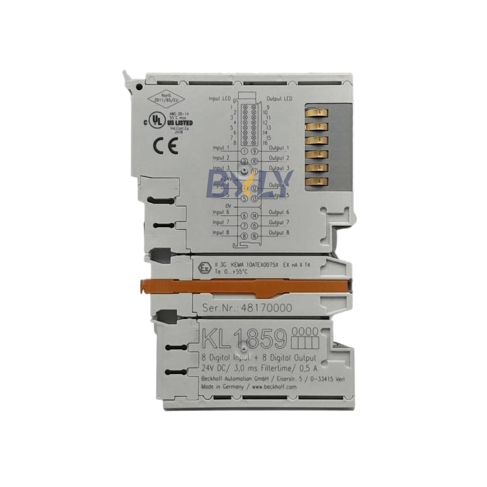 Beckhoff KL1859 Bus Terminal 8-Channel Digital Input 8-Channel Digital Output 24V DC