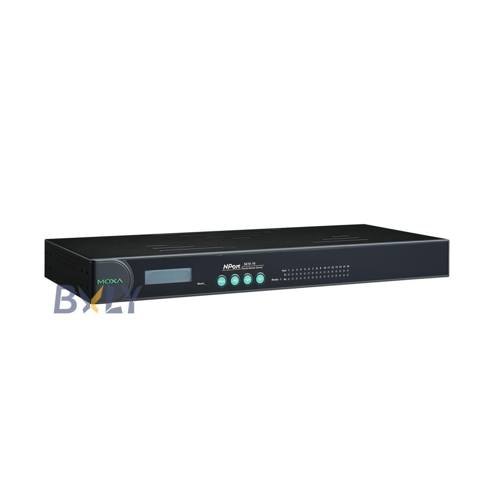 Moxa NPort 5610-16 16-port RS-232 Rackmount Device Server Module with RJ45 Connectors