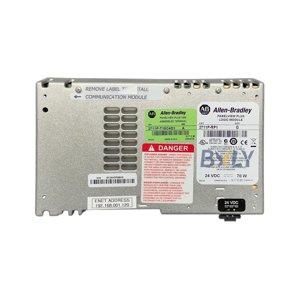 Allen Bradley Rockwell 2711P-RP1 AB PV Plus 64MB Flash Ram DC Logic Module