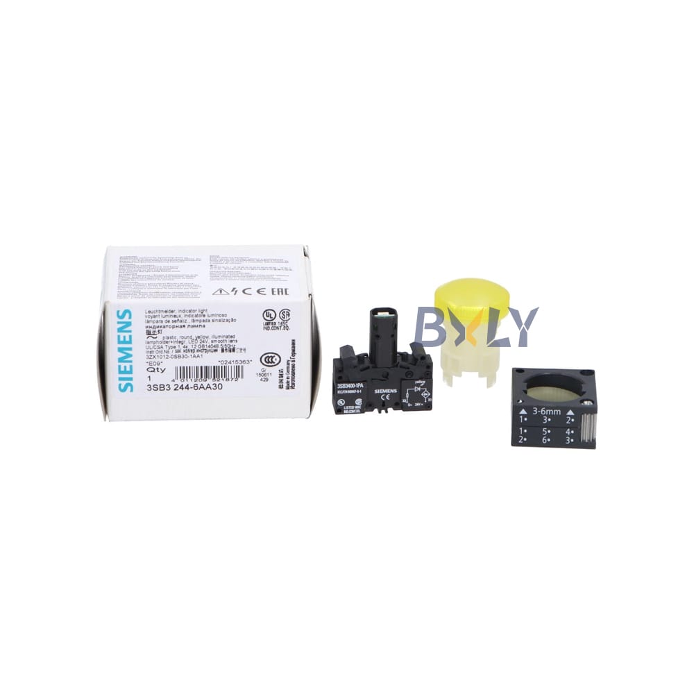 Siemens 3SB3244-6AA30 Compact Unit Round
