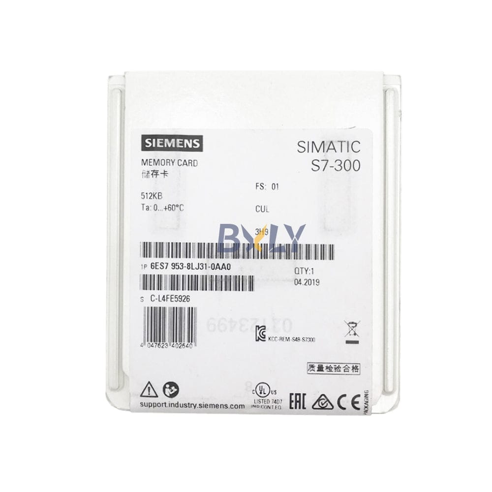 Siemens 6ES7953-8LJ31-0AA0 Simatic S7-300 Micro 512KB Memory Card