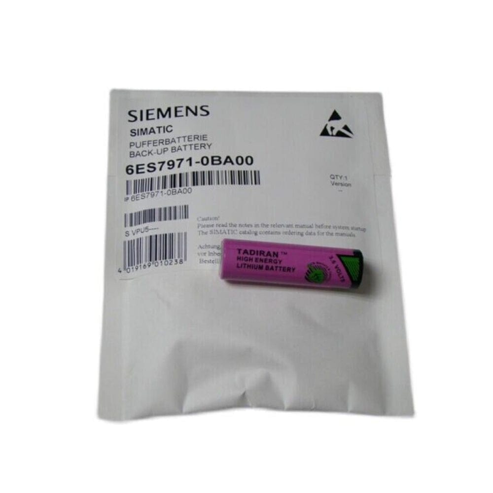 Siemens Simatic S7-400 6ES7971-0BA00 3.6V 2.3Amp Backup Battery for PS 405/407 Power Supply