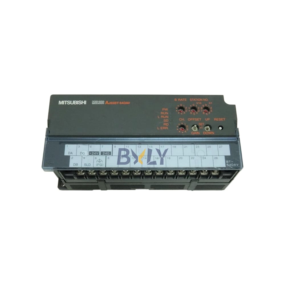 Mitsubishi AJ65BT-64DAV Melsec A Series Analog Voltage Remote Output Unit Module PLC Programmable Logic Controller