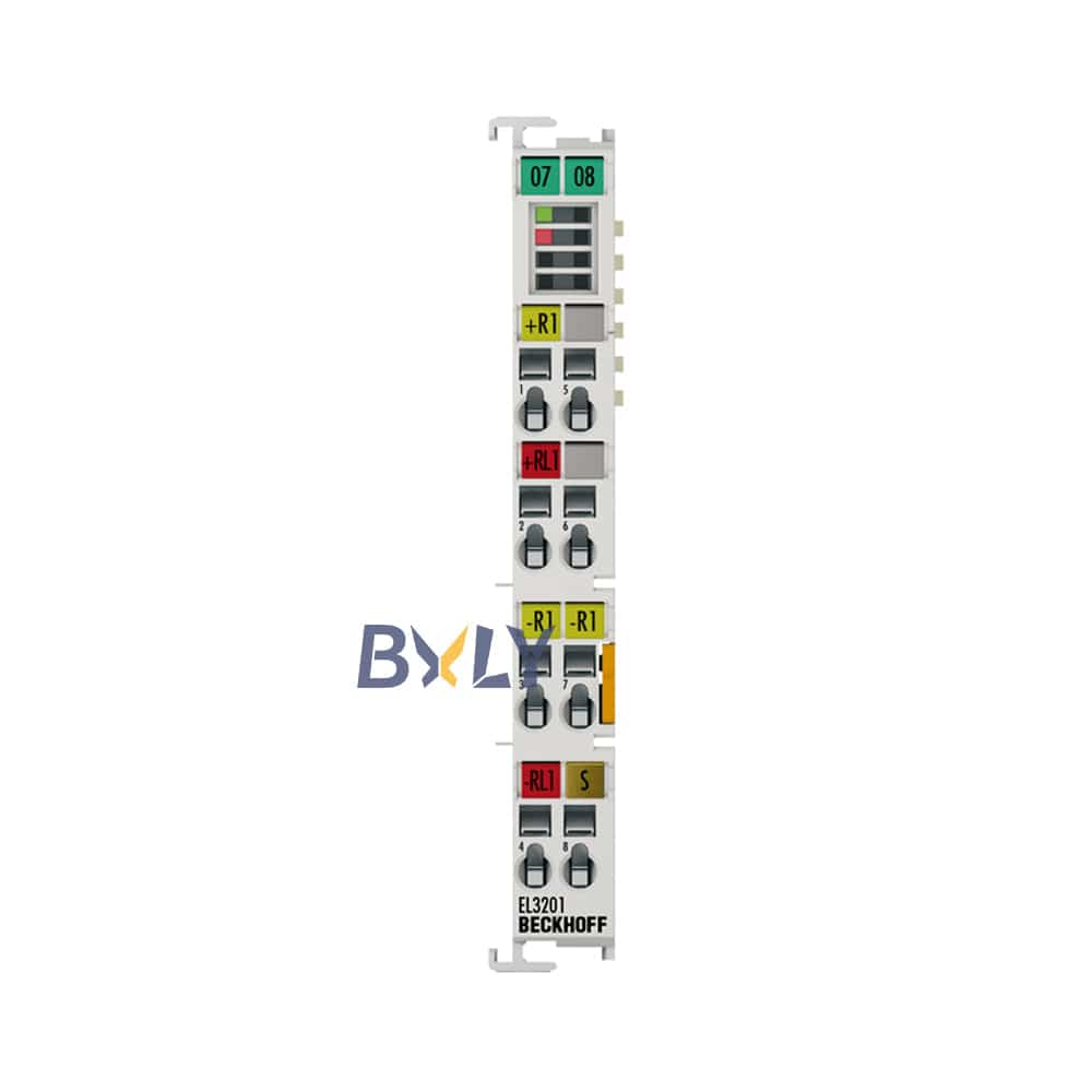 Beckhoff EL3201 EtherCAT Terminal 1 Channel Analog Input Module PLC Programmable Logic Controller, Temperature RTD (Pt100)