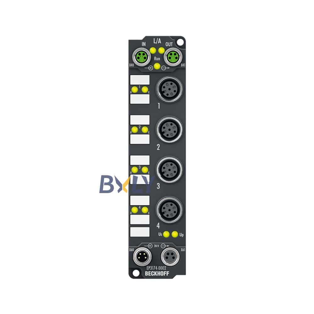 Beckhoff EP3174-0002 EtherCAT Box, 4-channel Analog Input Module PLC Programmable Logic Controller