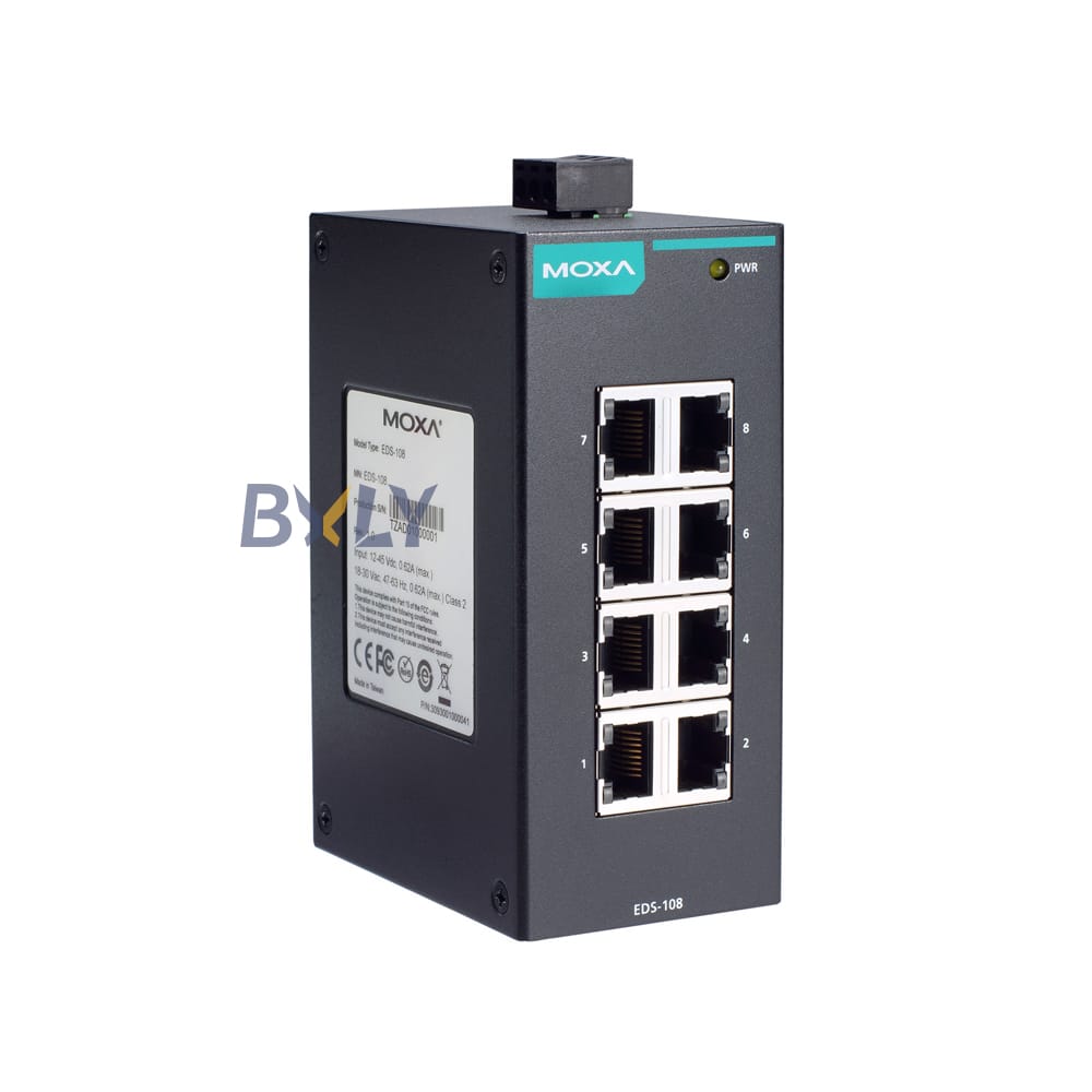 Moxa EDS-108 Unmanaged Ethernet Switch Module with 8 10/100BaseT(X) Ports