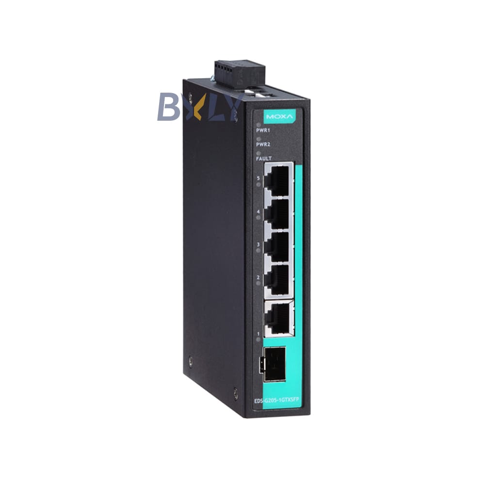 Moxa EDS-G205-1GTXSFP Unmanaged Full Gigabit Ethernet Switch Module with 4 10/100/1000BaseT(X) Ports