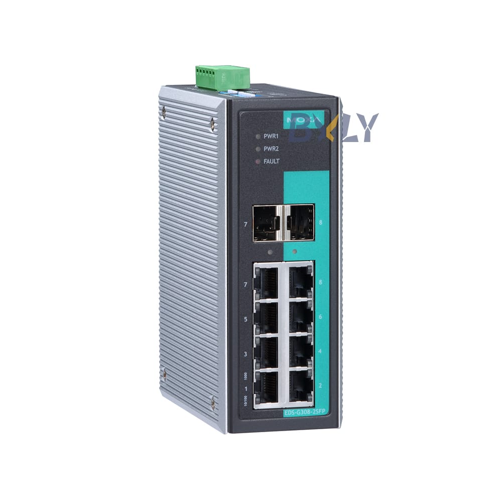 Moxa EDS-G308-2SFP Unmanaged full Gigabit Ethernet Switch Module with 6 10/100/1000BaseT(X) Ports