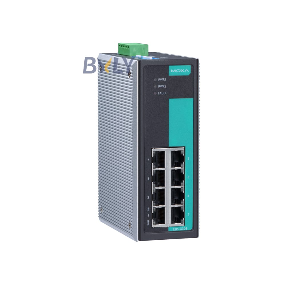 Moxa EDS-G308 Unmanaged Full Gigabit Ethernet Switch Module with 8 10/100/1000BaseT(X) Ports