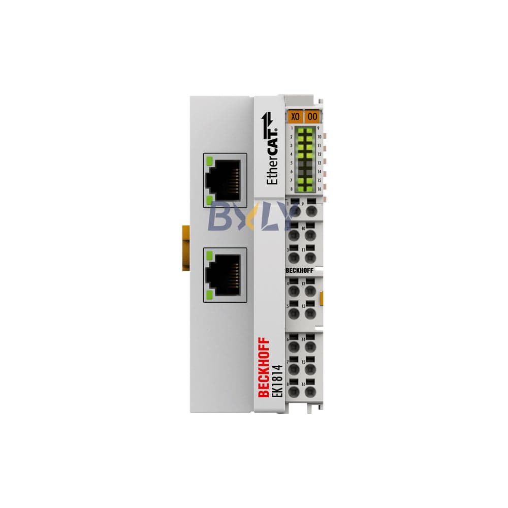 Beckhoff EK1814 EtherCAT Coupler Module with Integrated Digital Inputs/Outputs