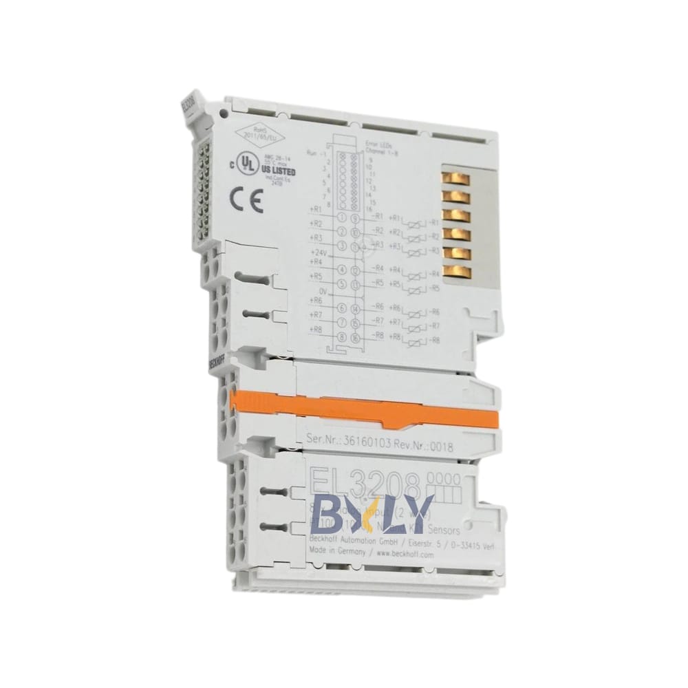 Beckhoff EL3208 EtherCAT Terminal, 8-Channel Analog Input RTD Module