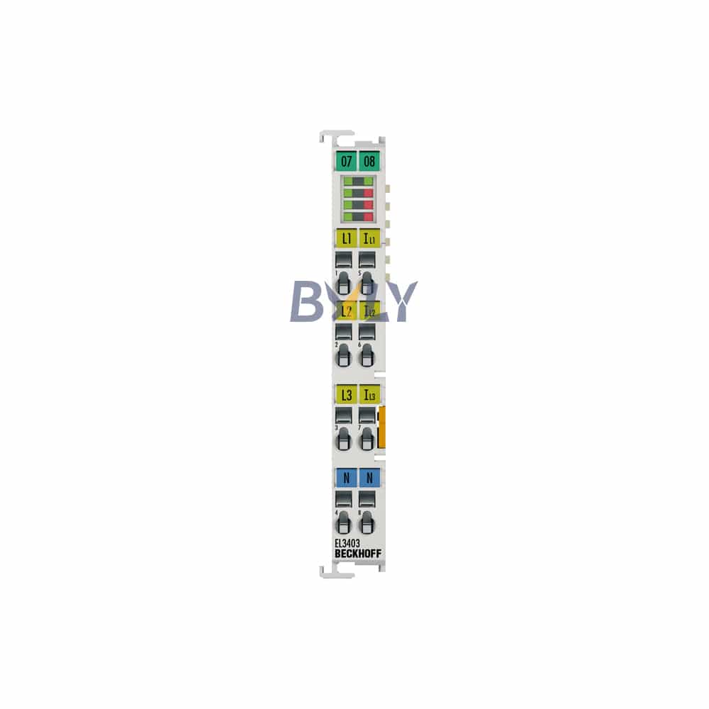 Beckhoff EL3403 EtherCAT Terminal, 3-Channel Analog Input Power Measurement Module