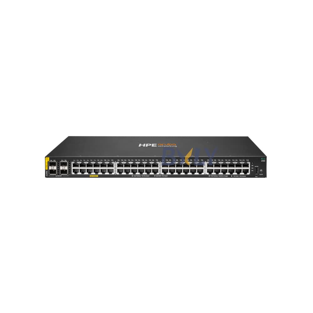 HPE JL675A Aruba Networking CX 6100 48G Class 4 PoE 4SFP+ 370W Switch Module