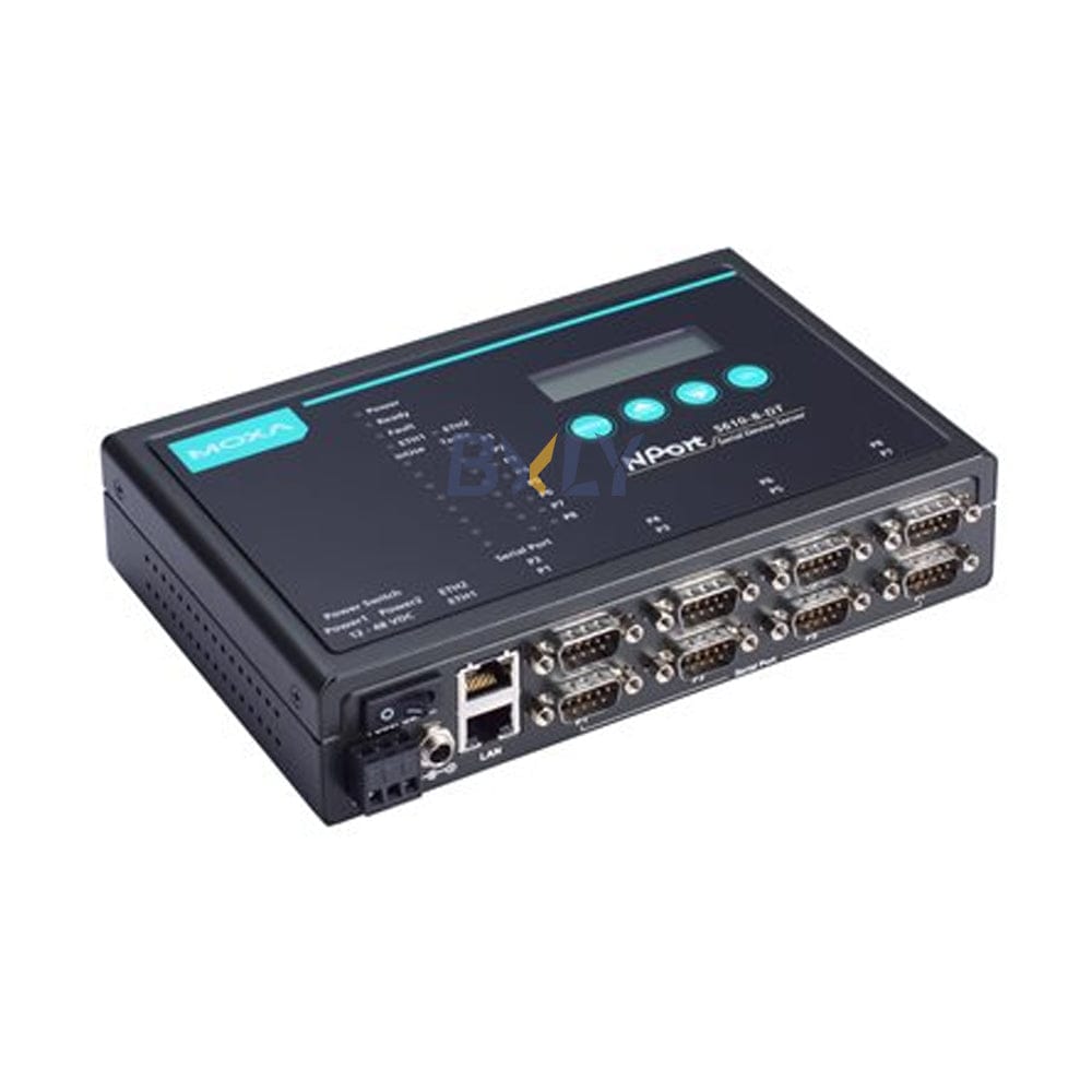 Moxa NPort 5610-8-DT 8-port RS-232 Desktop Device Server Module with DB9 Male Connectors